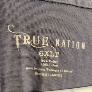 True Nation Men's polo 6xl dusty blue/grey